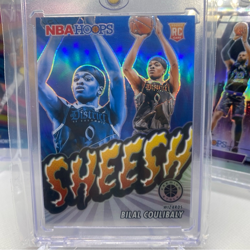 2023-2024 NBAHOOPS Premium stock SHEESH Bilal Coulibaly rookie card